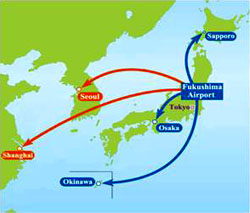 Air route to Koriyama
